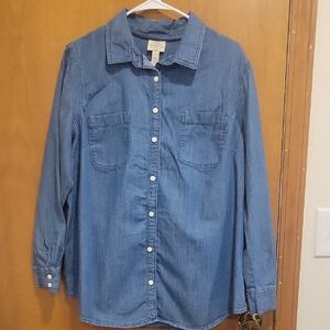 St. John's Bay Blue Denim Shirt